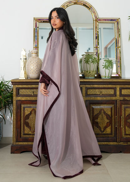 8071 Brown Red Bisht Daraa Set For Women