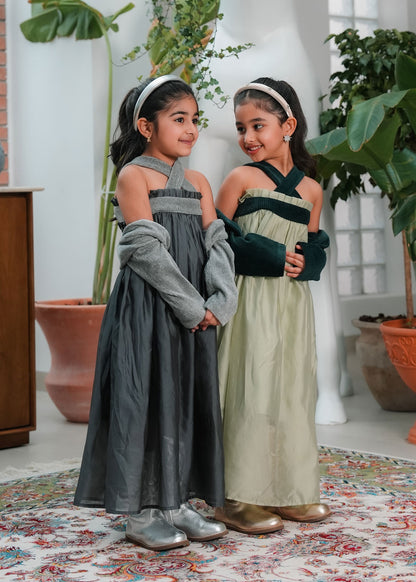 8038 Green Daraa Set For Girls