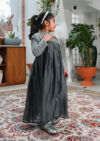 8038 Grey Daraa Set For Girls