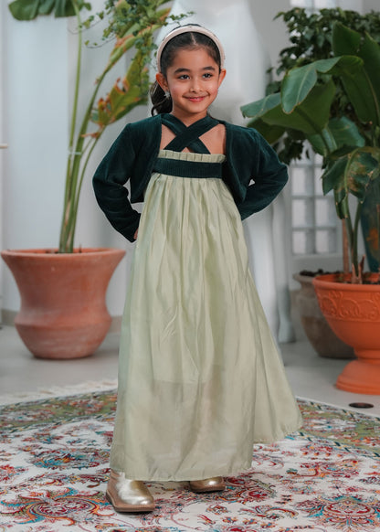 8038 Green Daraa Set For Girls
