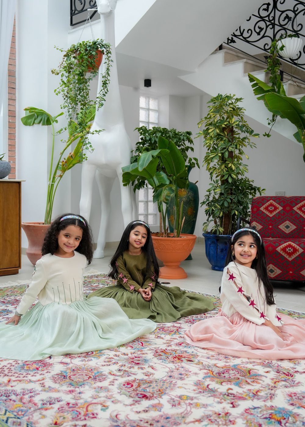 8040 Light Green Star Daraa For Girls