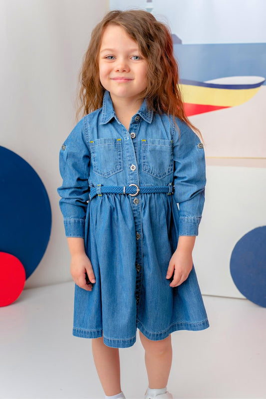7881 Blue Dress For Girls