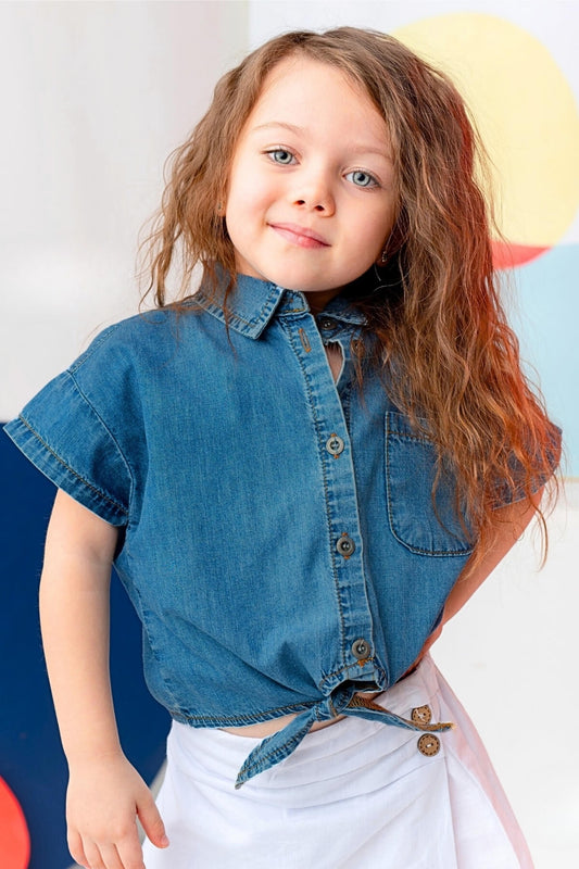 7882 Blue Top For Girls