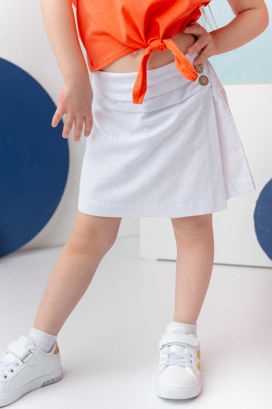7883 White Skirt For Girls