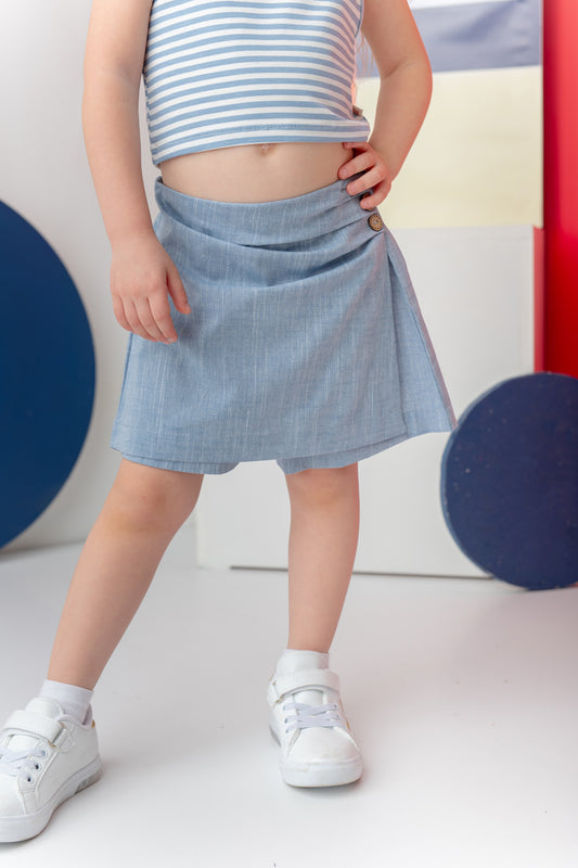 7883 Grey Skirt For Girls