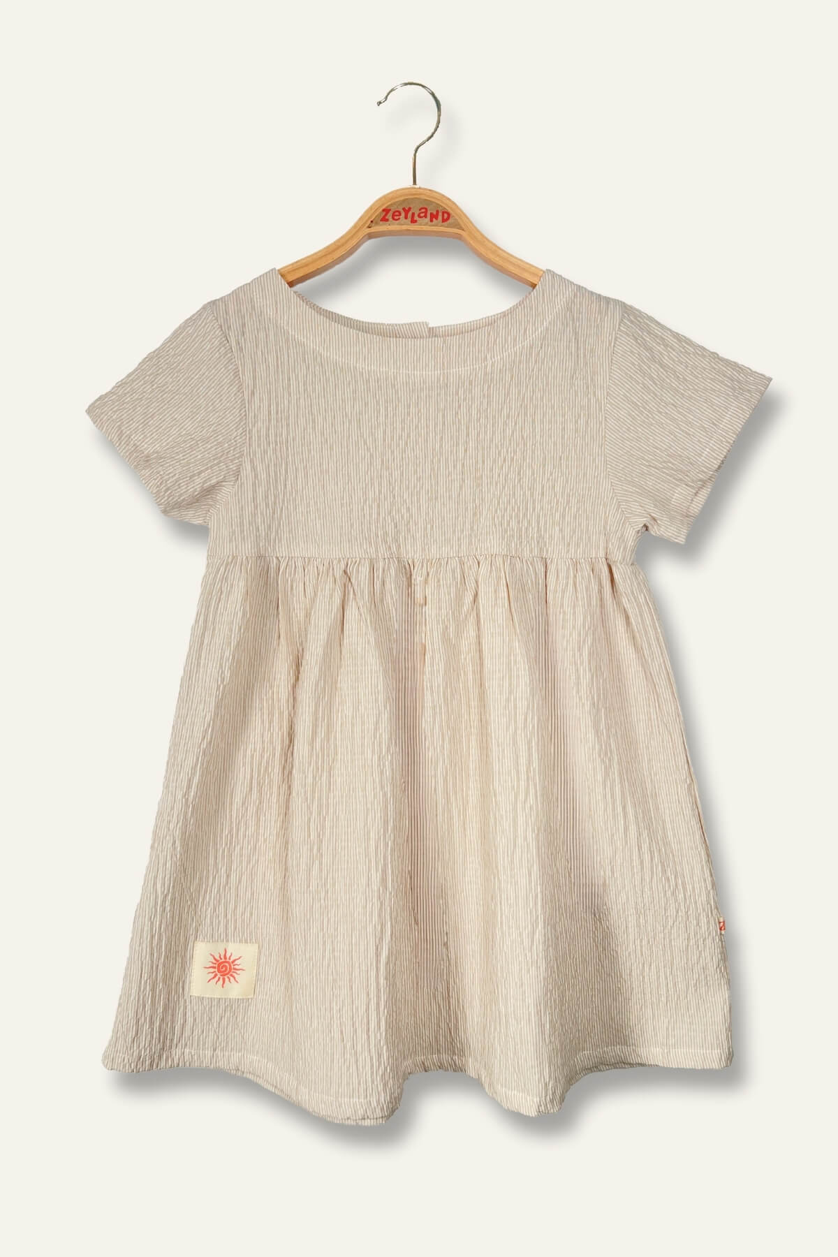 7876 Beige Dress For Girls