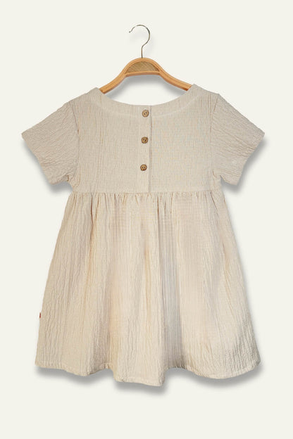 7876 Beige Dress For Girls