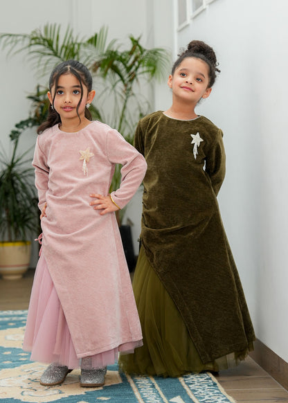 8036 Dark Green Daraa For Girls
