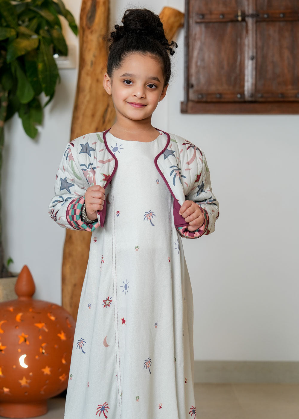 8057 White Daraa Set For Girls