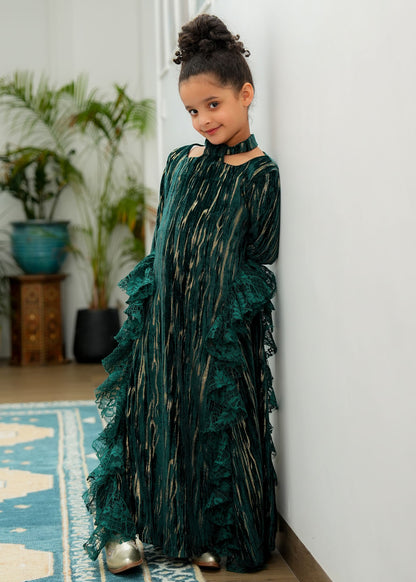 8070 Dark Green Daraa For Girls