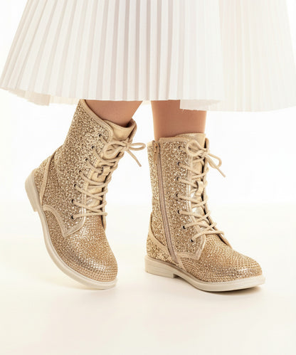 8083 Golden Boots For Girls