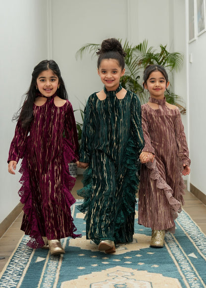 8070 Burgundy Red Daraa For Girls