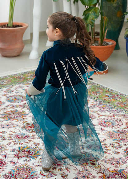 8055 Navy Blue Daraa Set For Girls