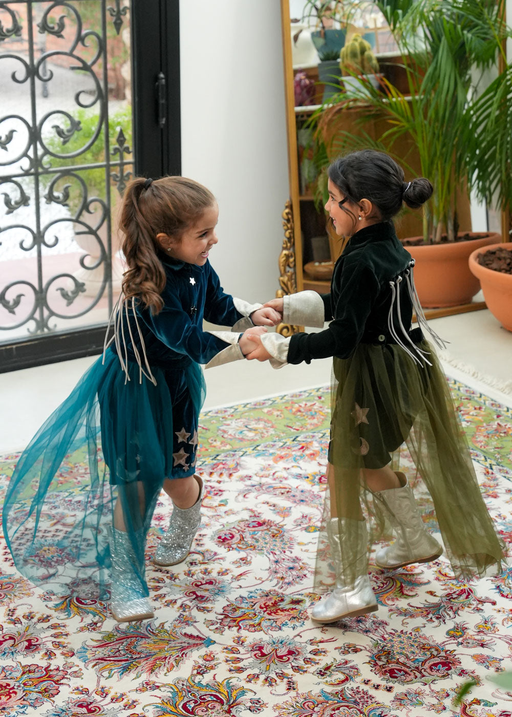 8055 Olive Green Daraa Set For Girls