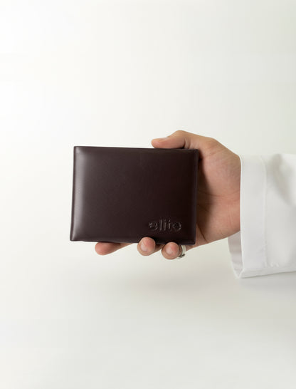 Plain Dark Brown Wallet Elite