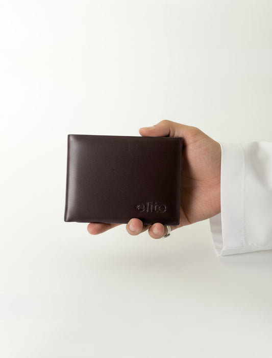 Plain Dark Brown Wallet Elite