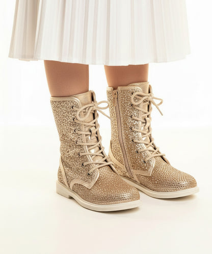 8083 Golden Boots For Girls