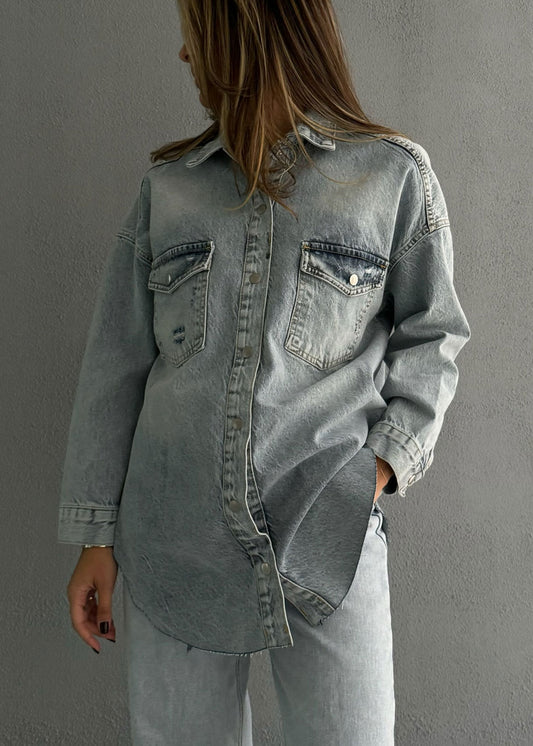 7680 Denim Blue Jacket For Women