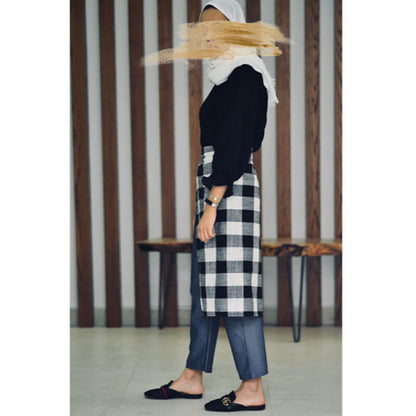 Eid Pants With Squares Pattern Skirt From Lulwa Alkhattaf