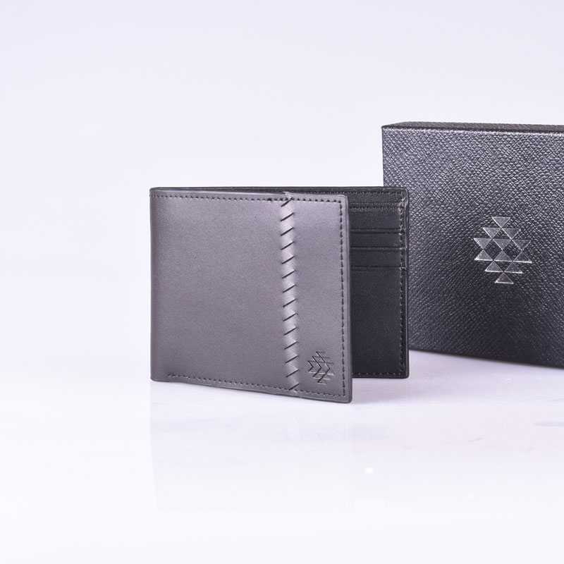 Black Wallet Al Jazeera With Zigzag Pattern 605