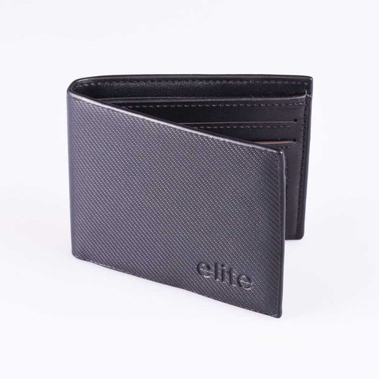 Black Wallet Elite With Lines Texture