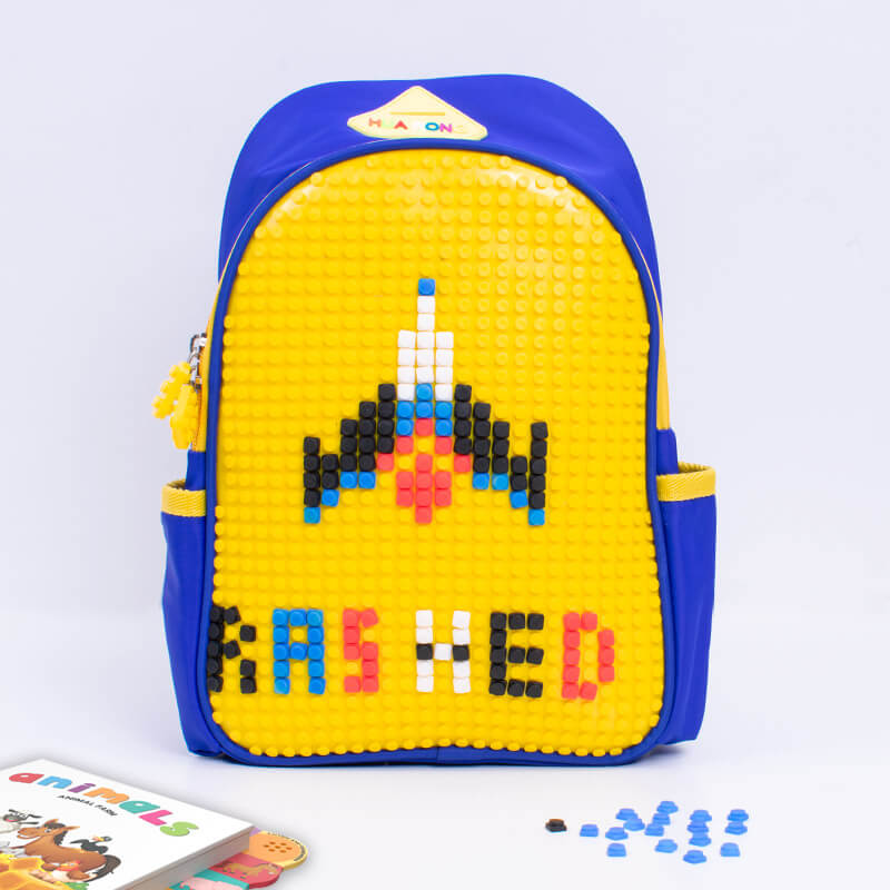 Blue School Bag with Puzzles for Boys