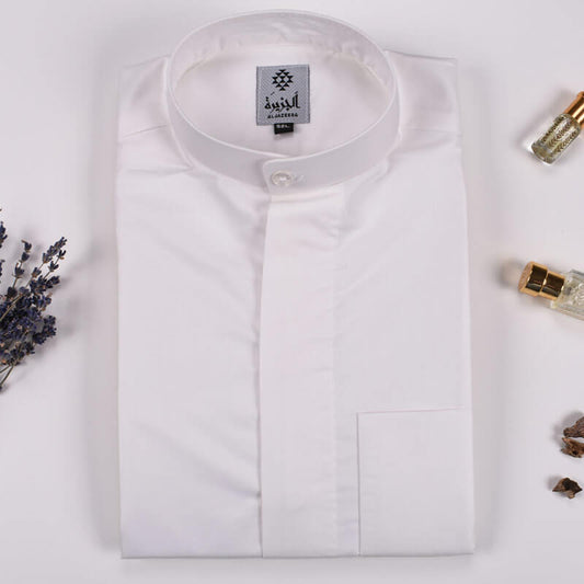 Sugar White Summer Dishdasha Al Jazeera For Men (With Name Embroidery)