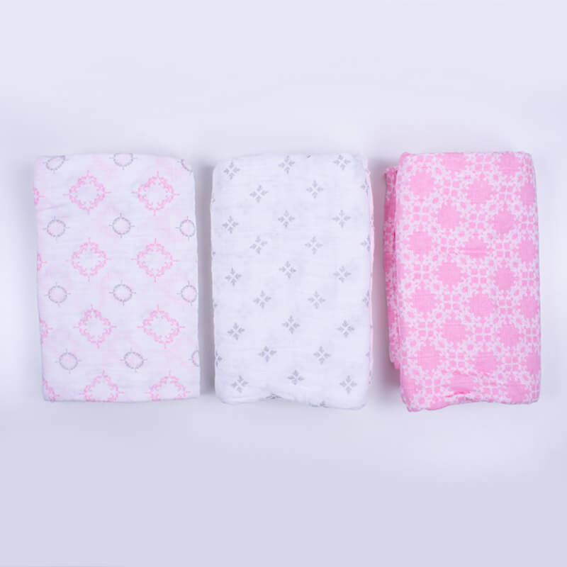 Three Pieces Engraved Cradle Cover For Newborn