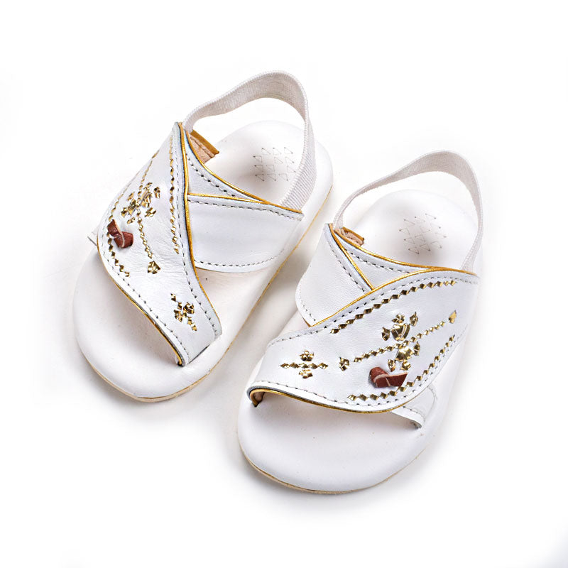 White Najdiya Al Jazeera With Rubber For Newborn (1-7-months)