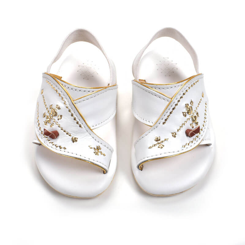 White Najdiya Al Jazeera With Rubber For Newborn (1-7-months)