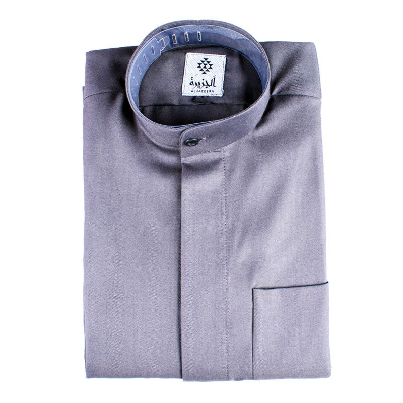 Dark Gray Winter Dishdasha Al Jazeera For Men (With Name Embroidery)