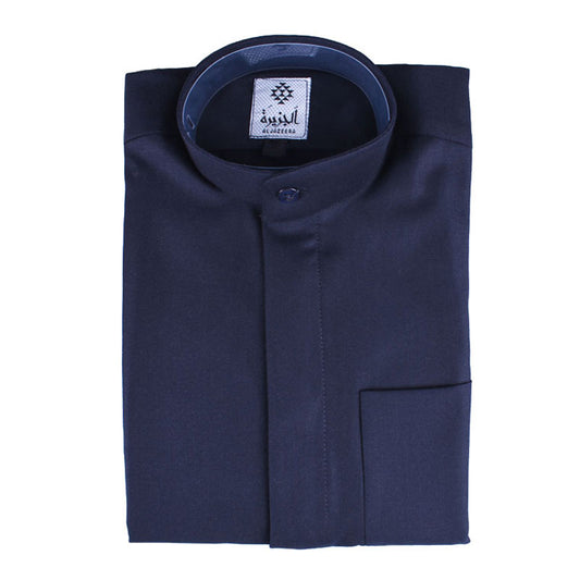 Al Jazeera Dark Blue Winter Dishdasha for Boys (With Name Embroidery)