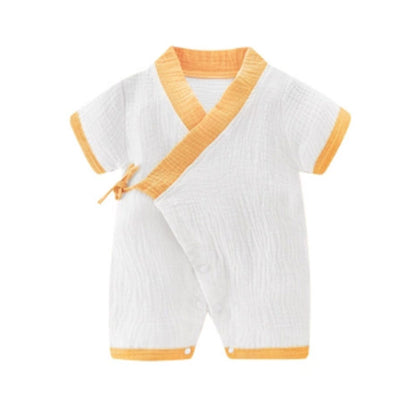 White And Yellow Suit For Babies (With Name Embroidery Option)