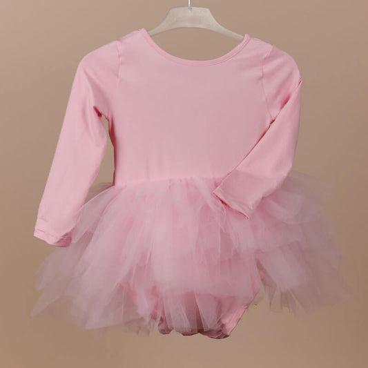 Pink Full Sleeve Dress For Girls