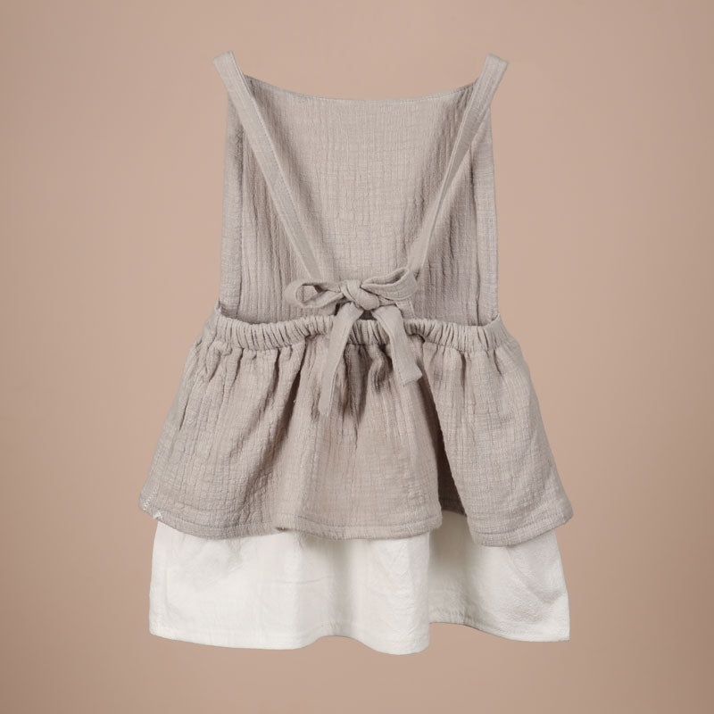 Grey And White Dress For Baby