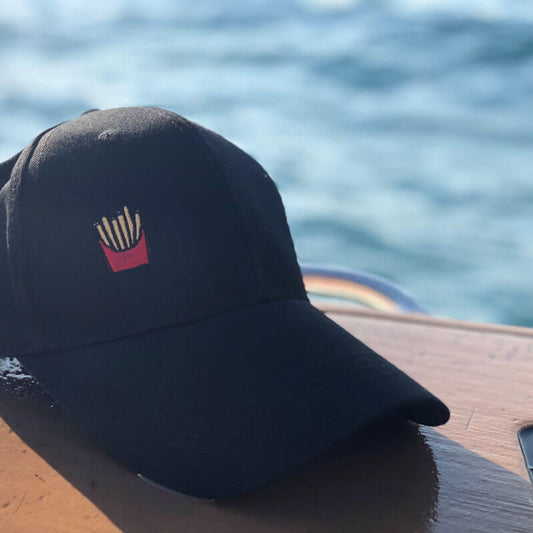 French Fries Design Cap With Initials