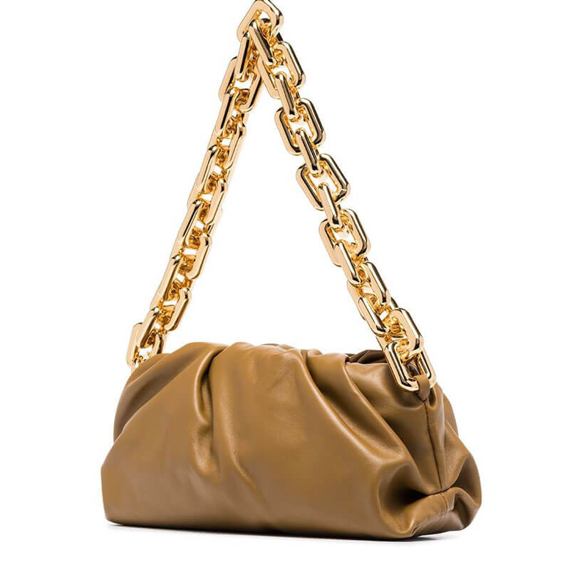 Brown And Gold Shoulder Bag For Women