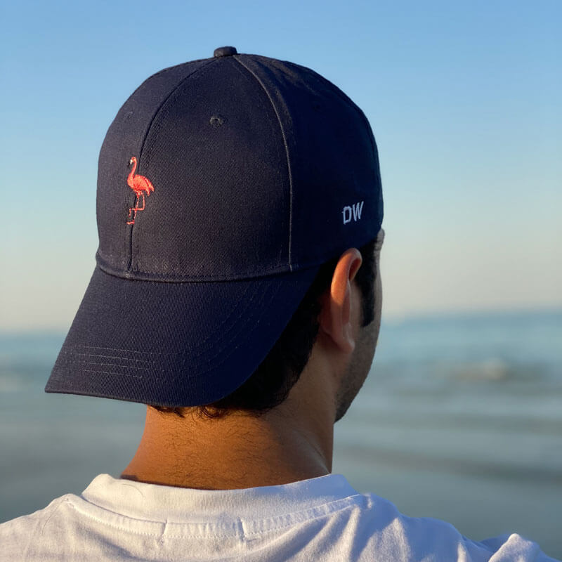 Flamingo Design Cap With Initials