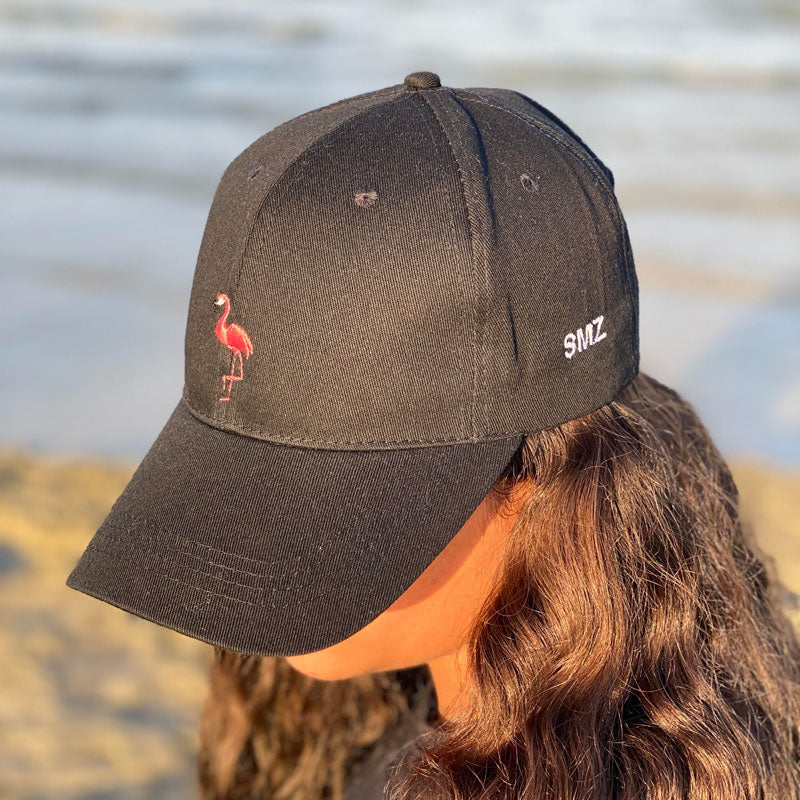 Flamingo Design Cap With Initials