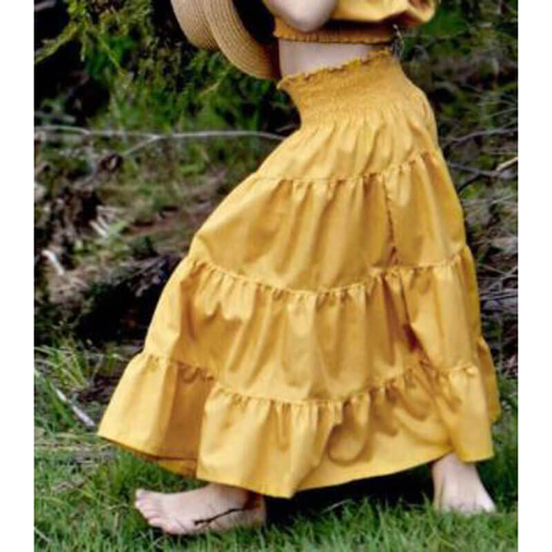 Yellow Ruffle Skirt For Baby Girl