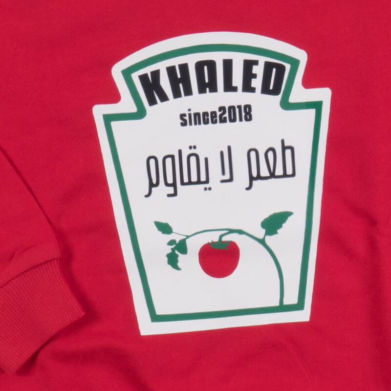 Red Pullover For Kids - Ketchup Design (With Name Printing)