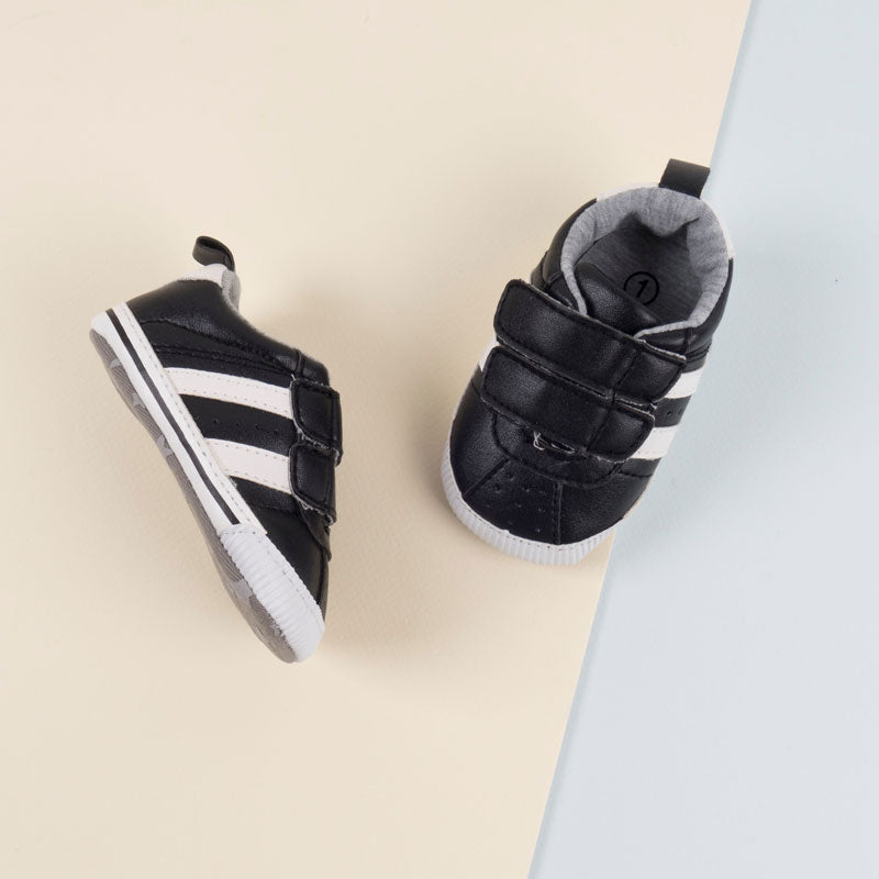 Black Stripes Shoes For Baby