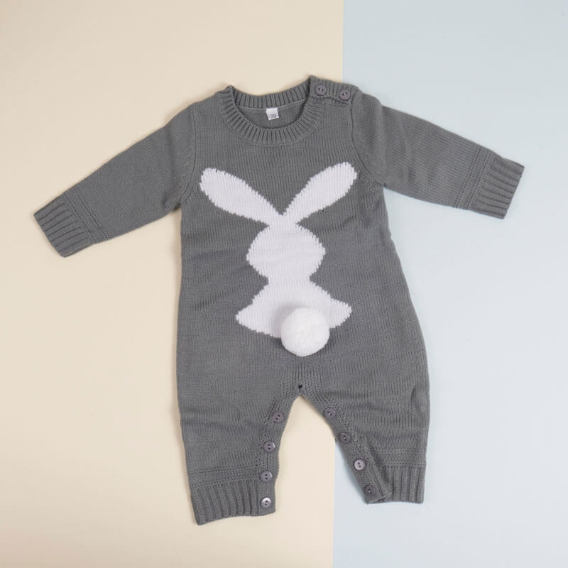 Grey Rabbit Suit For Baby