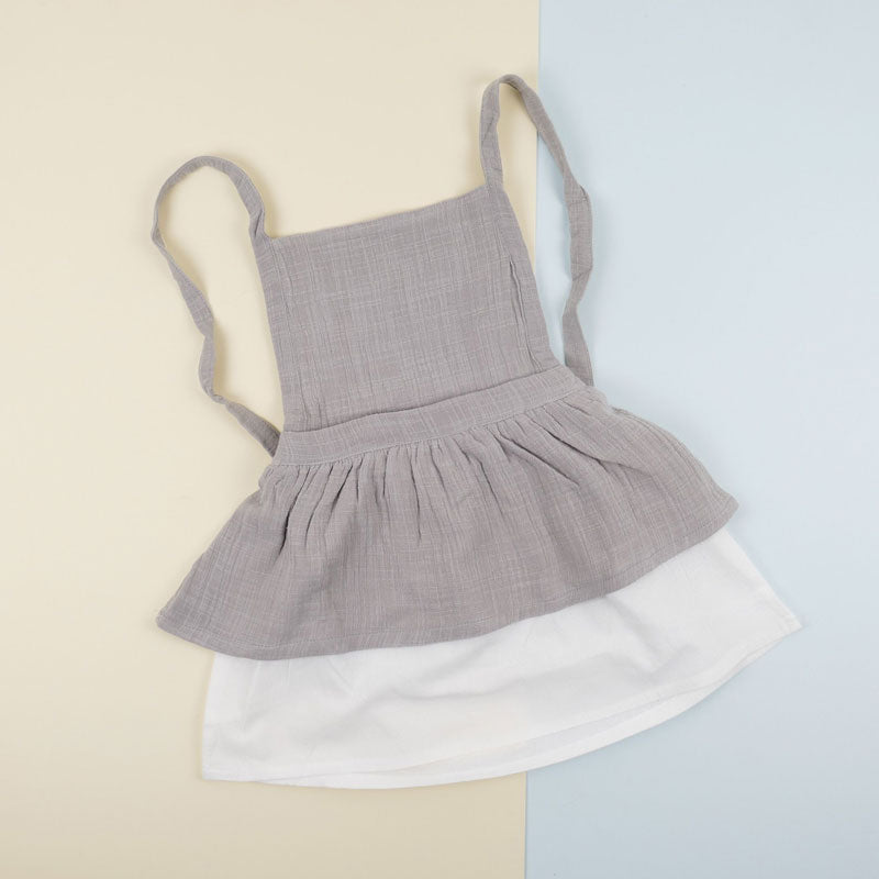 Grey And White Dress For Baby