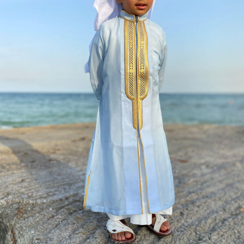 sky-blue Dagla Malaki Al Jazeera For Boys (With Name Embroidery)