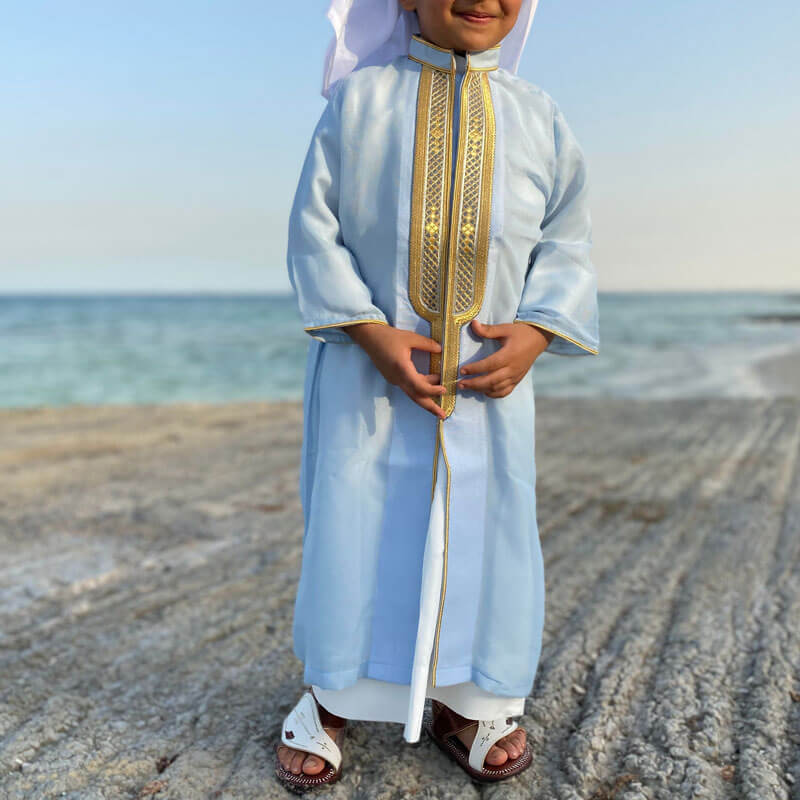 sky-blue Dagla Malaki Al Jazeera For Boys (With Name Embroidery)