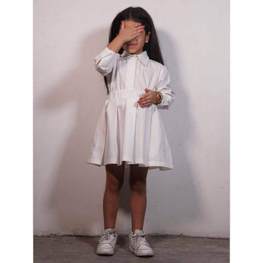 Al Zain White Short Dress For Girls