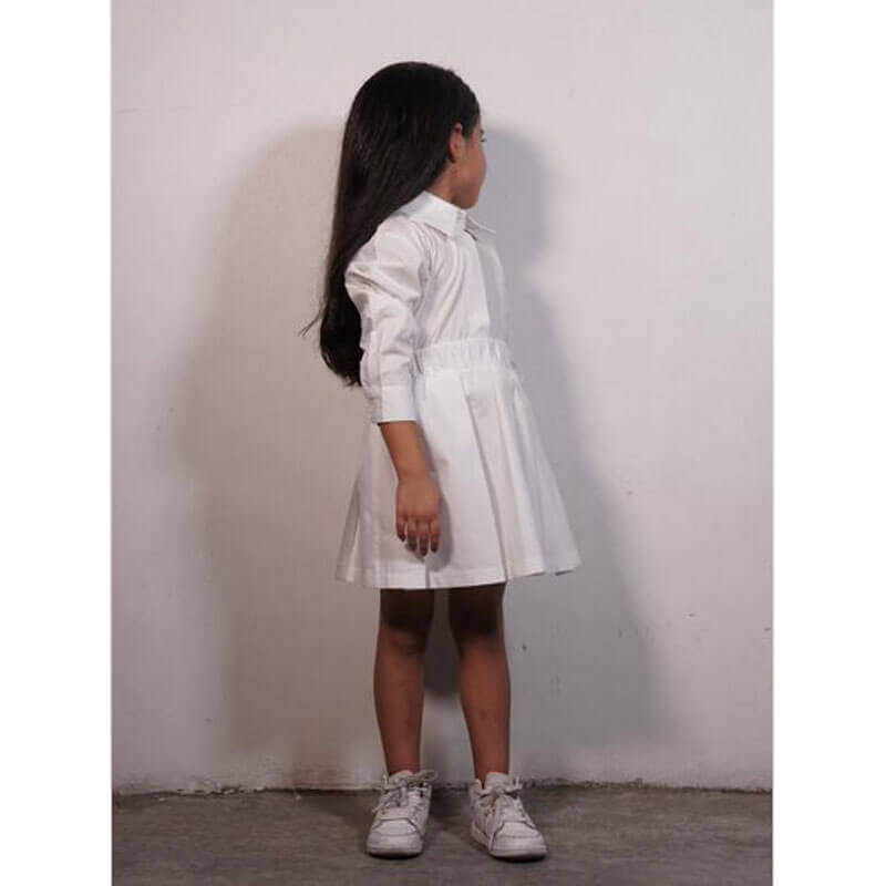 Al Zain White Short Dress For Girls