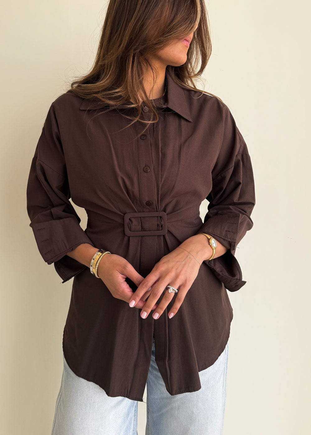 8213 Brown Shirt For Women