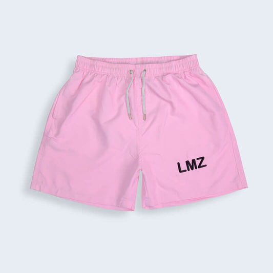 Pink Swimsuit Short For Adults (With Embroidery Option)